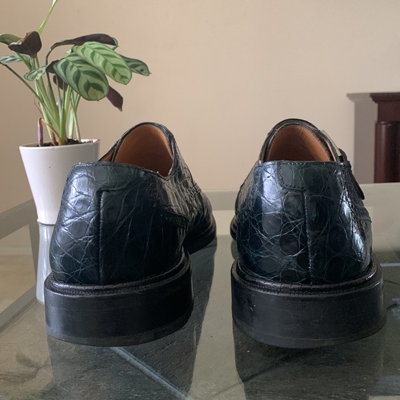 Genuine Crocodile Monk Strap Leather Loafers | PAOLO DE MARCO - Picture 6 of 13